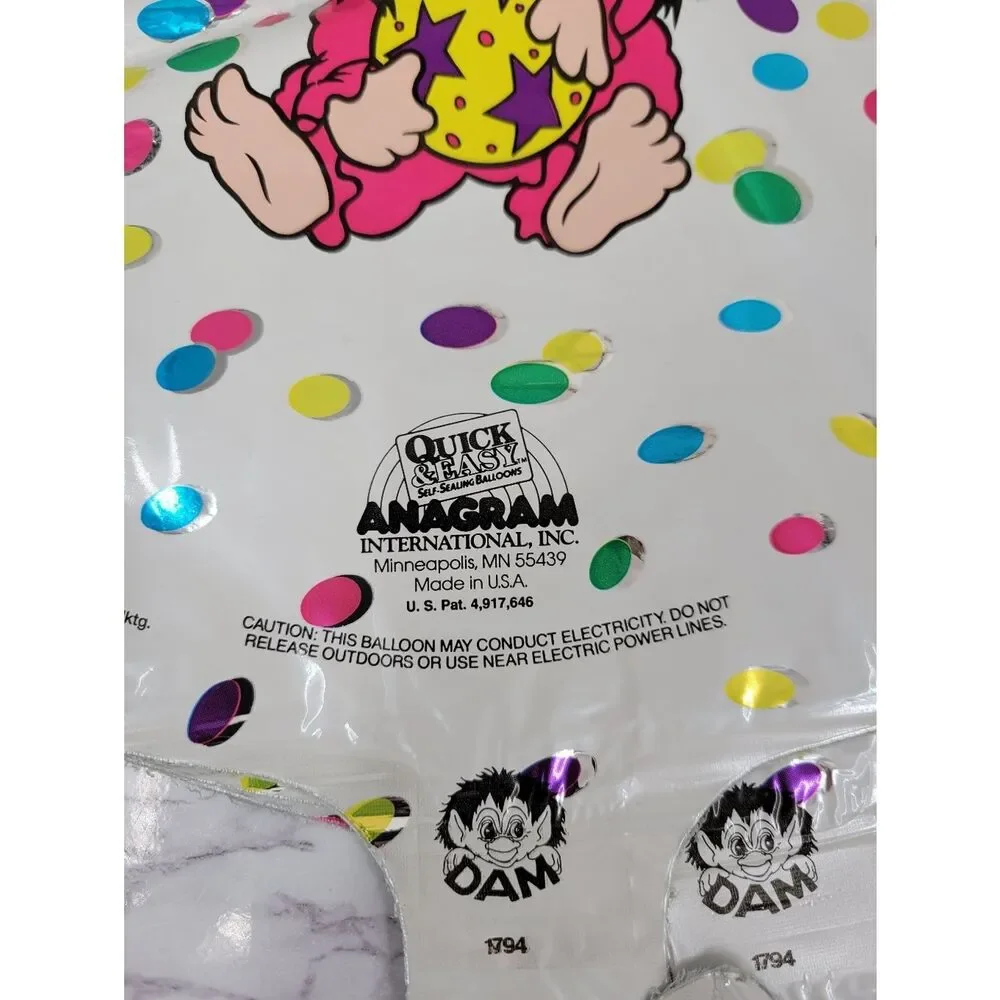 Troll Vintage 90s Happy Birthday Ballons Bundle Lot Of 5 #2